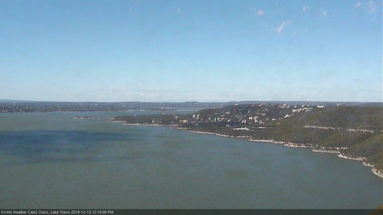 Lake Travis webcam, December 13, 2018 11:20 AM CT