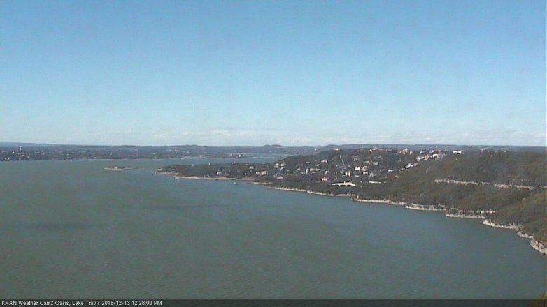 Lake Travis webcam, December 13, 2018 11:30 AM CT