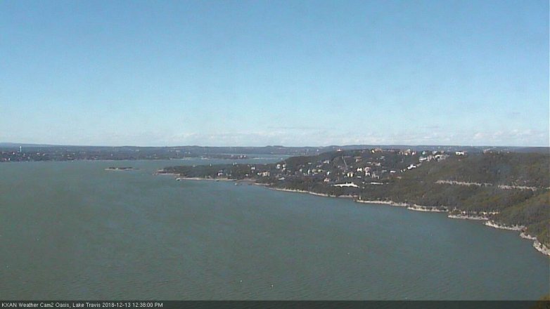 Lake Travis webcam, December 13, 2018 11:40 AM CT