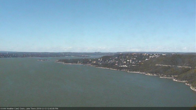 Lake Travis webcam, December 13, 2018 11:45 AM CT