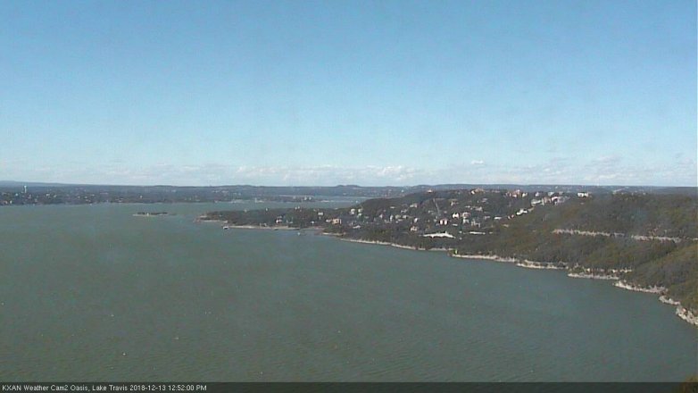 Lake Travis webcam, December 13, 2018 11:55 AM CT
