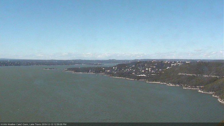 Lake Travis webcam, December 13, 2018 12:00 PM CT
