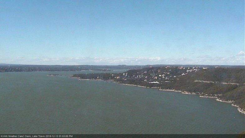 Lake Travis webcam, December 13, 2018 12:05 PM CT