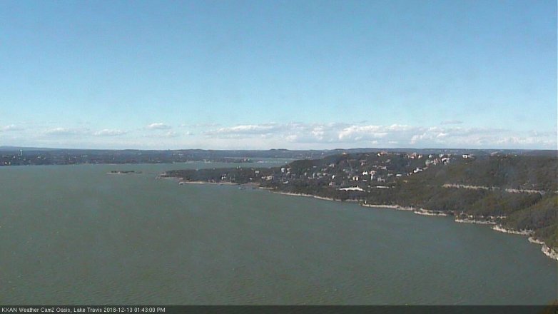 Lake Travis webcam, December 13, 2018 12:45 PM CT