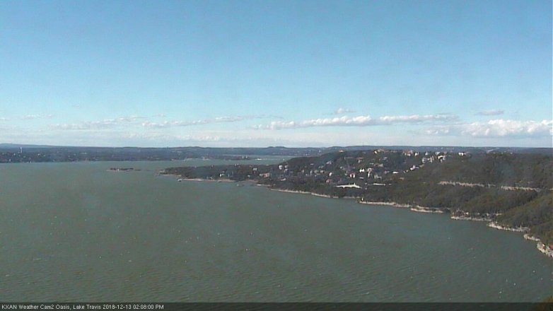 Lake Travis webcam, December 13, 2018 1:10 PM CT