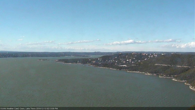 Lake Travis webcam, December 13, 2018 1:15 PM CT