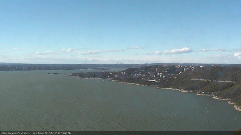 Lake Travis webcam, December 13, 2018 1:20 PM CT
