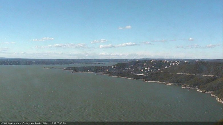 Lake Travis webcam, December 13, 2018 1:30 PM CT