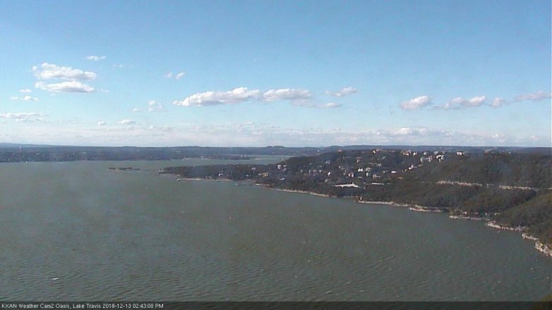 Lake Travis webcam, December 13, 2018 1:45 PM CT