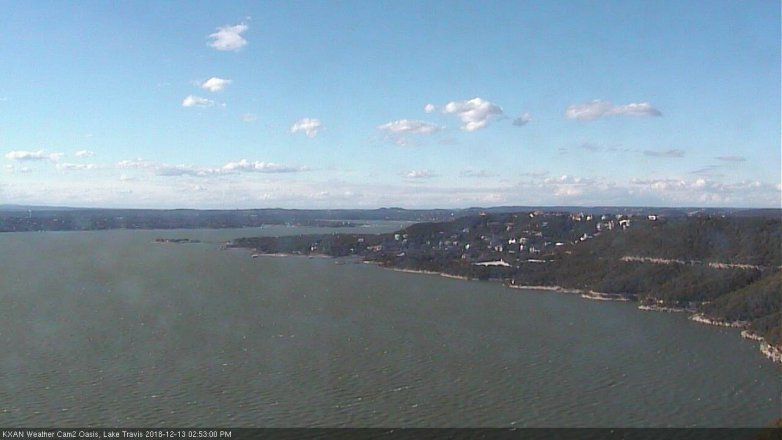 Lake Travis webcam, December 13, 2018 1:55 PM CT