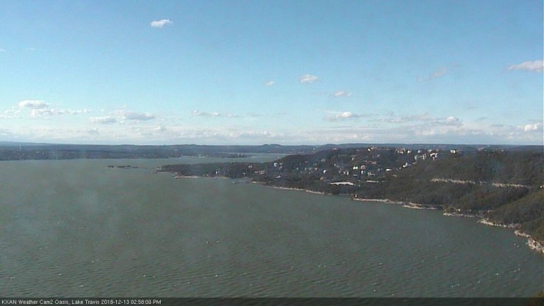 Lake Travis webcam, December 13, 2018 2:00 PM CT
