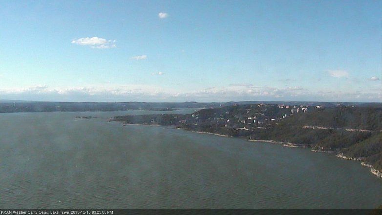 Lake Travis webcam, December 13, 2018 2:25 PM CT