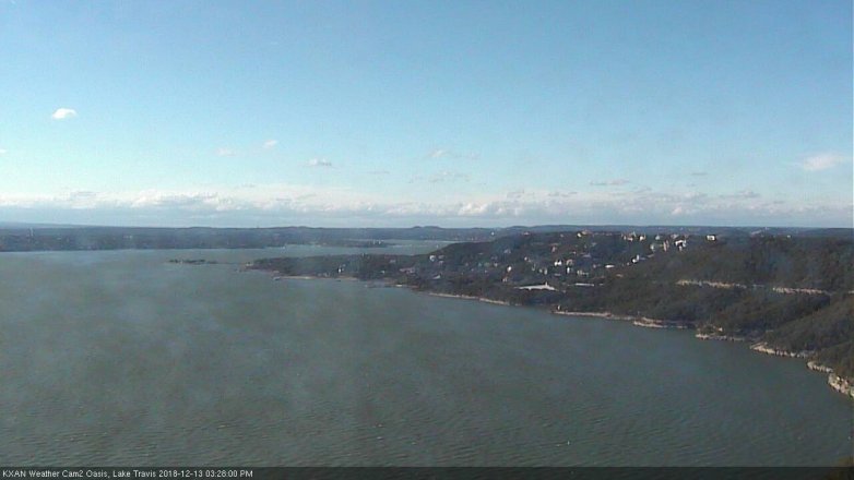 Lake Travis webcam, December 13, 2018 2:30 PM CT