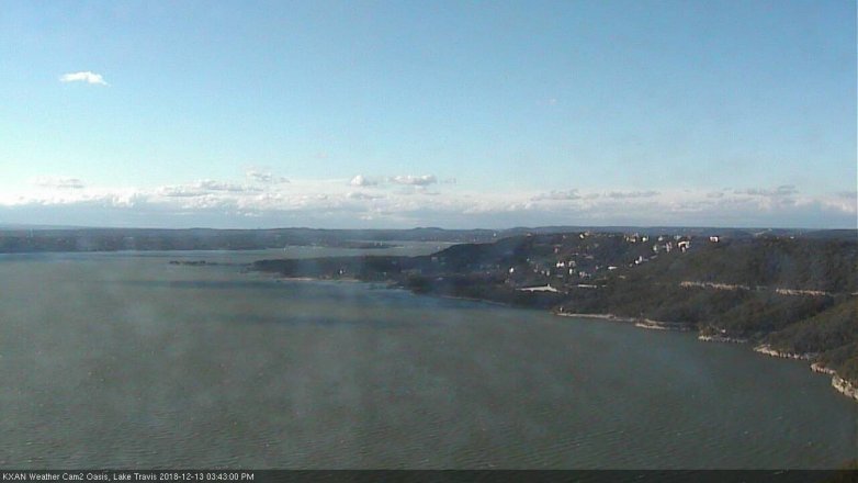Lake Travis webcam, December 13, 2018 2:45 PM CT