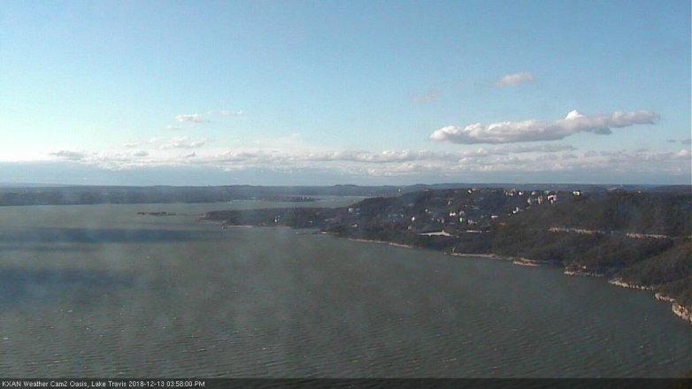 Lake Travis webcam, December 13, 2018 3:00 PM CT