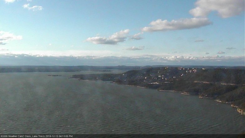Lake Travis webcam, December 13, 2018 3:15 PM CT