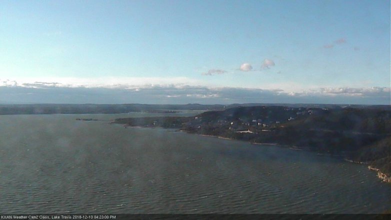 Lake Travis webcam, December 13, 2018 3:25 PM CT