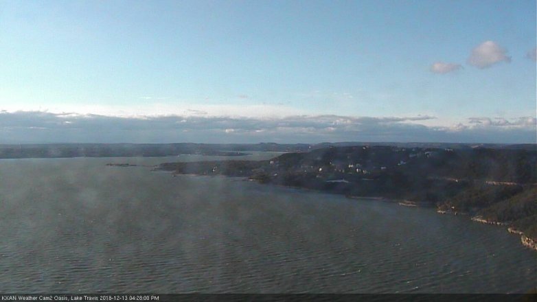 Lake Travis webcam, December 13, 2018 3:30 PM CT