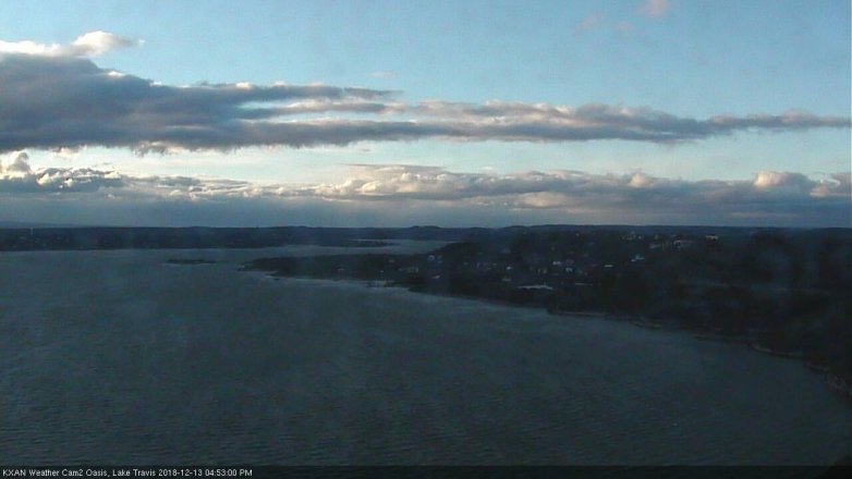 Lake Travis webcam, December 13, 2018 3:55 PM CT