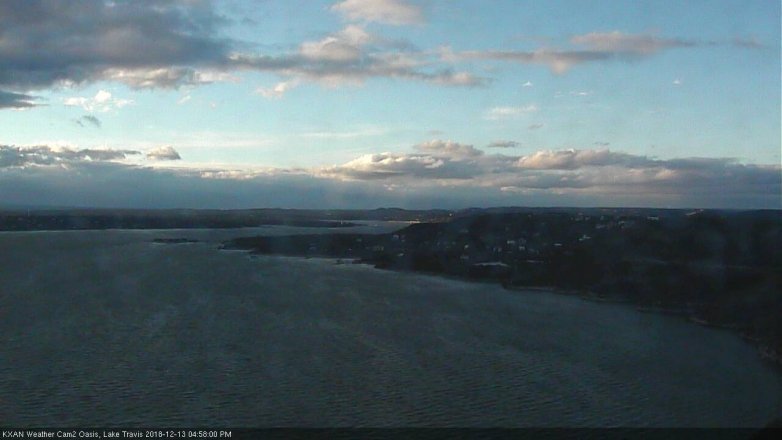 Lake Travis webcam, December 13, 2018 4:00 PM CT