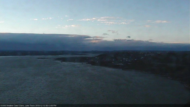 Lake Travis webcam, December 13, 2018 4:15 PM CT