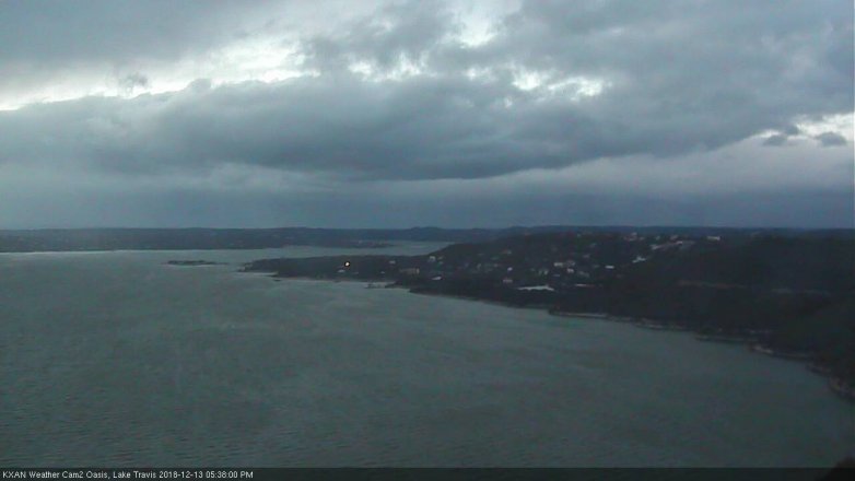 Lake Travis webcam, December 13, 2018 4:40 PM CT