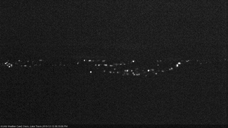 Lake Travis webcam, December 13, 2018 5:20 PM CT