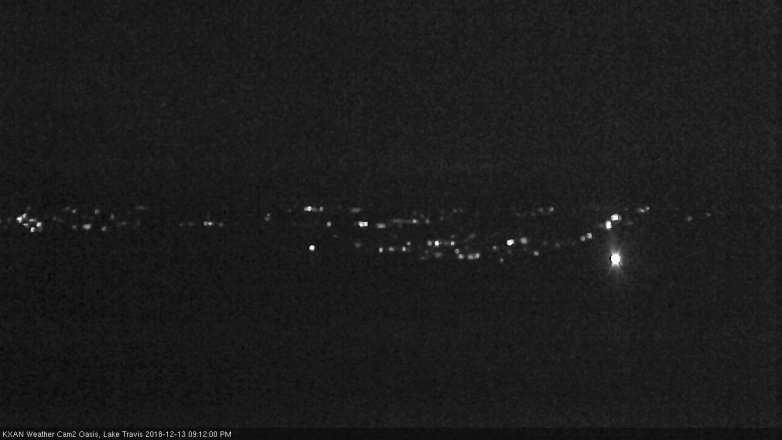 Lake Travis webcam, December 13, 2018 8:15 PM CT