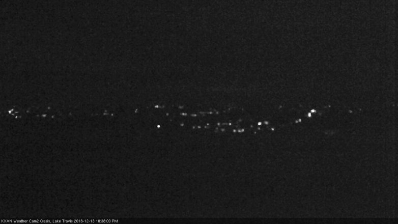 Lake Travis webcam, December 13, 2018 9:40 PM CT