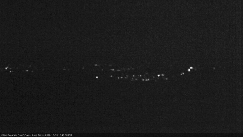 Lake Travis webcam, December 13, 2018 9:50 PM CT