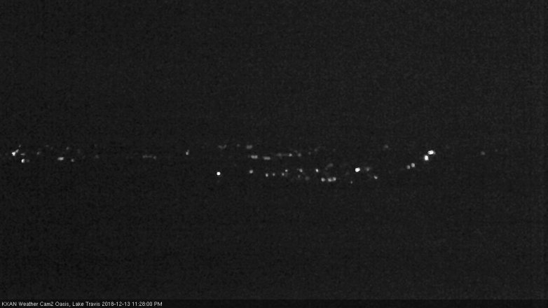 Lake Travis webcam, December 13, 2018 10:30 PM CT