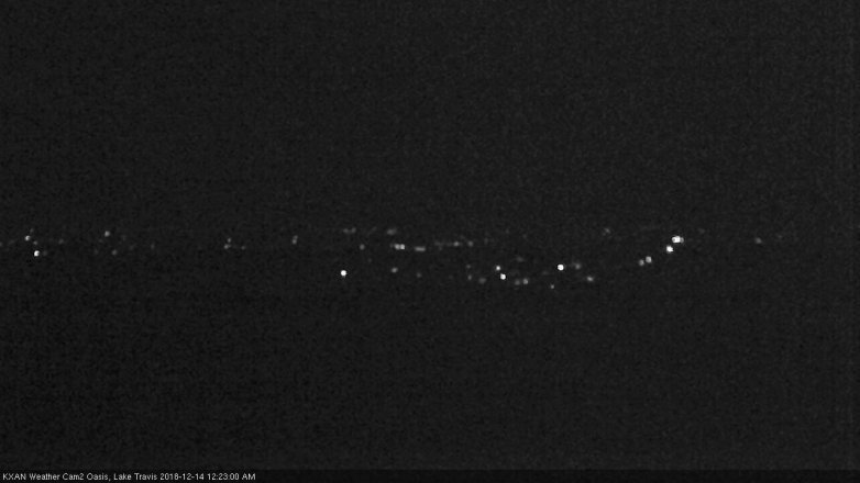 Lake Travis webcam, December 13, 2018 11:25 PM CT