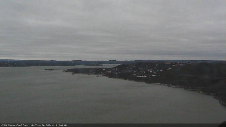 Lake Travis webcam, December 14, 2018 9:20 AM CT