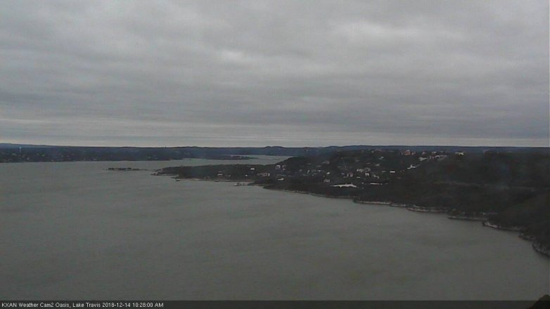 Lake Travis webcam, December 14, 2018 9:30 AM CT