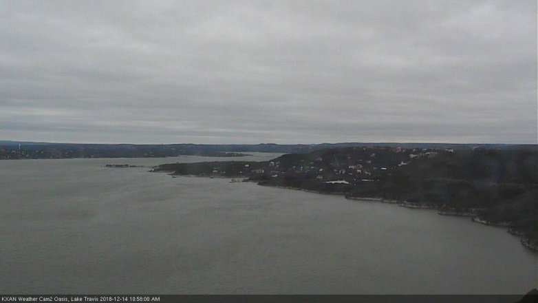 Lake Travis webcam, December 14, 2018 10:00 AM CT
