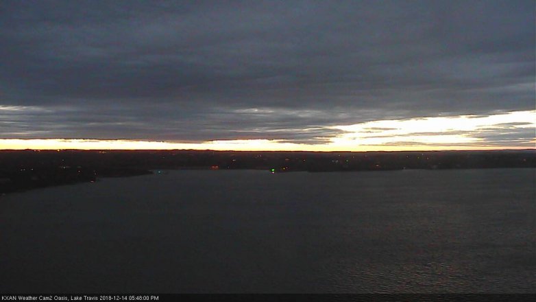 Lake Travis webcam, December 14, 2018 4:50 PM CT
