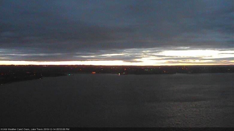 Lake Travis webcam, December 14, 2018 4:55 PM CT