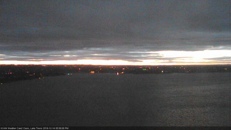 Lake Travis webcam, December 14, 2018 5:00 PM CT