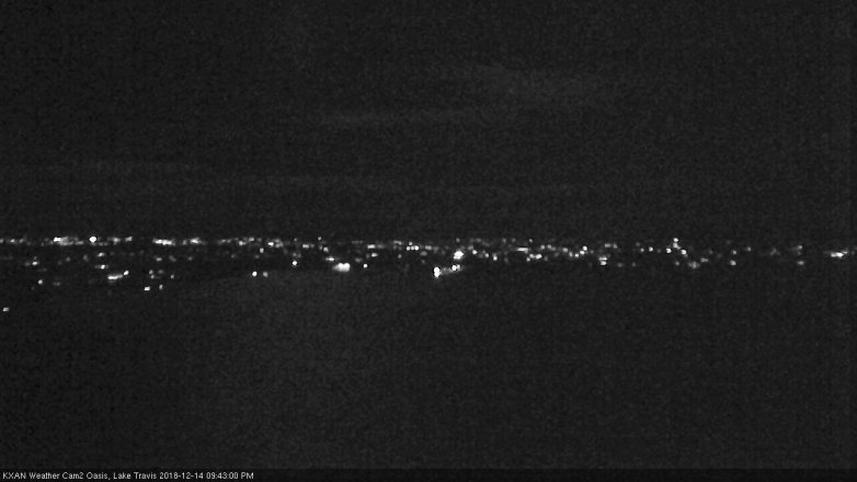 Lake Travis webcam, December 14, 2018 8:45 PM CT