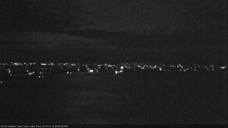 Lake Travis webcam, December 14, 2018 9:00 PM CT