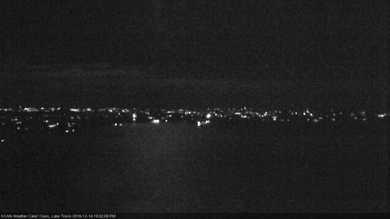 Lake Travis webcam, December 14, 2018 9:05 PM CT