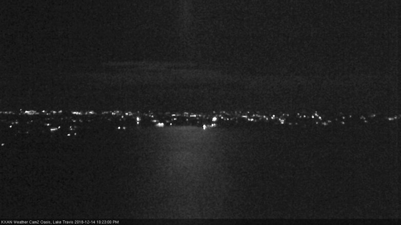 Lake Travis webcam, December 14, 2018 9:25 PM CT