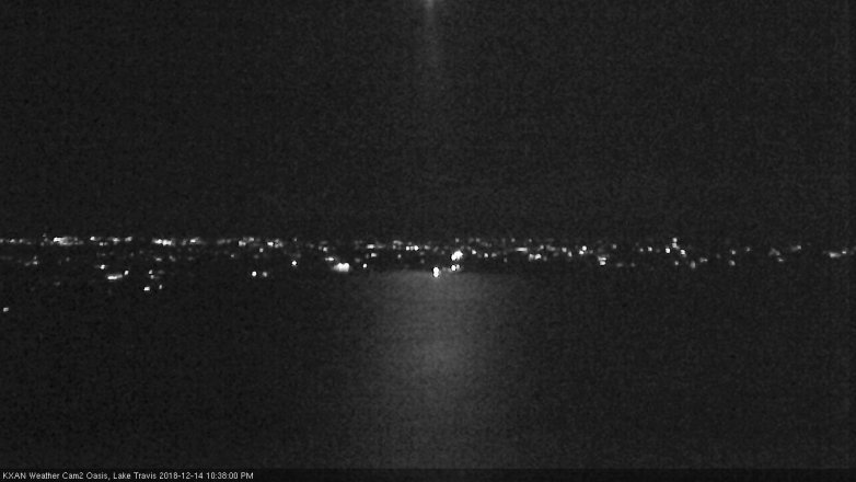 Lake Travis webcam, December 14, 2018 9:40 PM CT