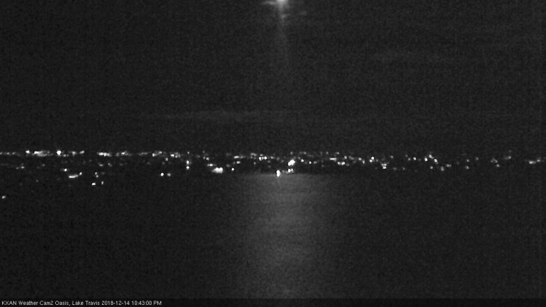 Lake Travis webcam, December 14, 2018 9:45 PM CT