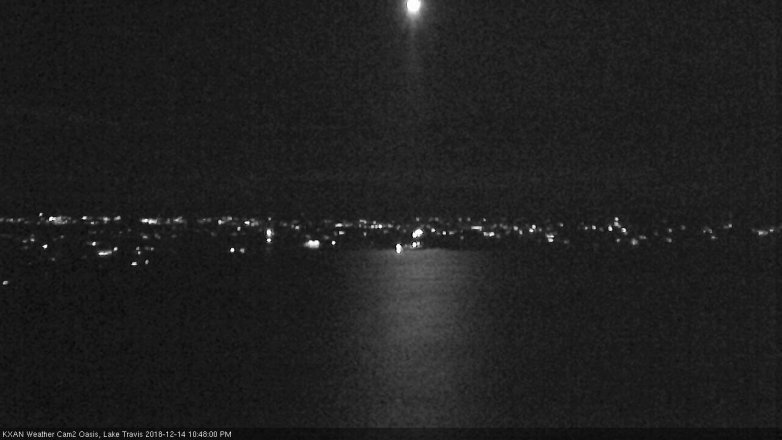 Lake Travis webcam, December 14, 2018 9:50 PM CT