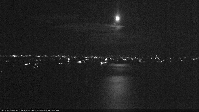 Lake Travis webcam, December 14, 2018 10:15 PM CT