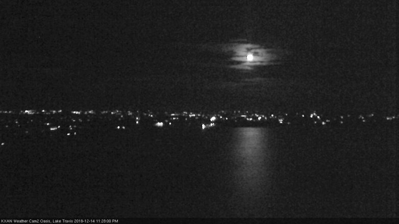 Lake Travis webcam, December 14, 2018 10:30 PM CT