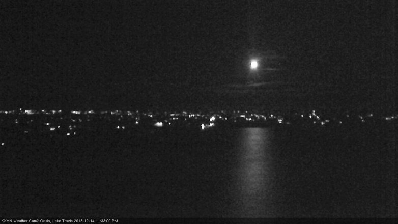 Lake Travis webcam, December 14, 2018 10:35 PM CT