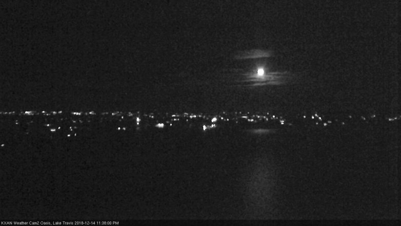 Lake Travis webcam, December 14, 2018 10:40 PM CT