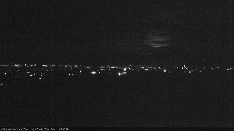Lake Travis webcam, December 14, 2018 10:50 PM CT